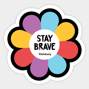 Flowers of hope: STAY BRAVE Sticker